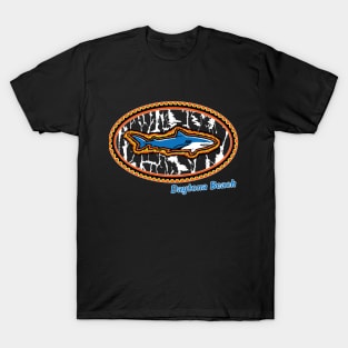 Daytona Beach Oval Tribal Shark Souvenir Design T-Shirt